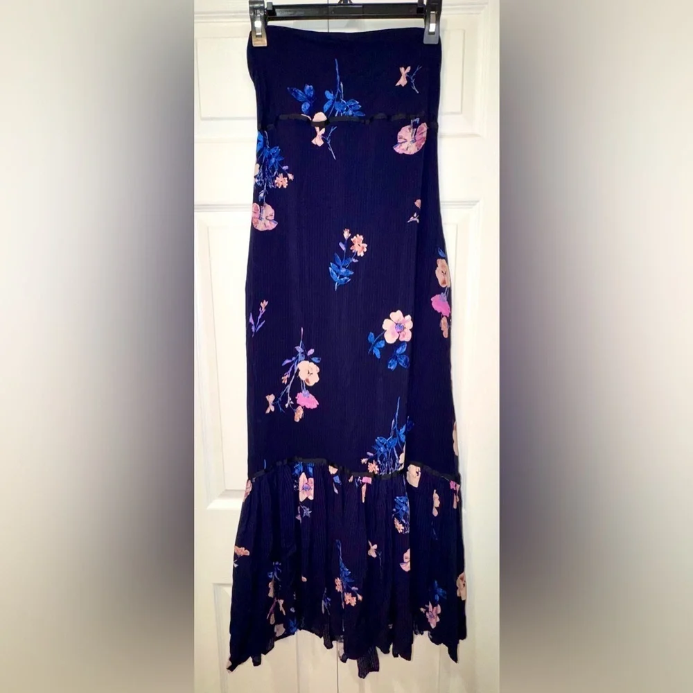Free People Rosie Posie Floral Print Midi Dress – Size M strapless no straps